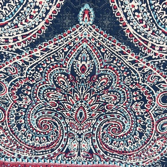 Daniel Rainn Top Small Blue Sleeveless Boho Paisley NWOT - Picture 8 of 16